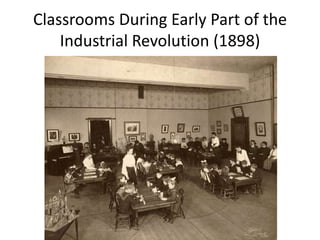 Classrooms During Early Part of the
Industrial Revolution (1898)
 