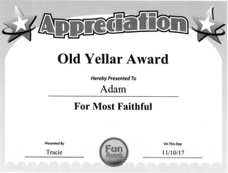Old Yeller award