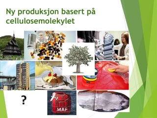 Ny produksjon basert på
cellulosemolekylet
?
 