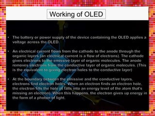 Working of OLED
 