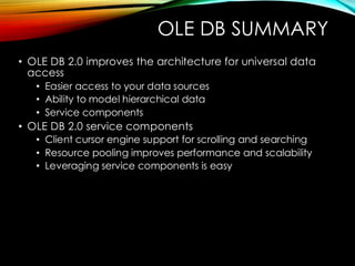 OLE DB 2.0 Architecture - Supporting Remote Data Exchange | PDF