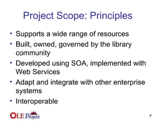 Open Library Environment Project Overview | PPT