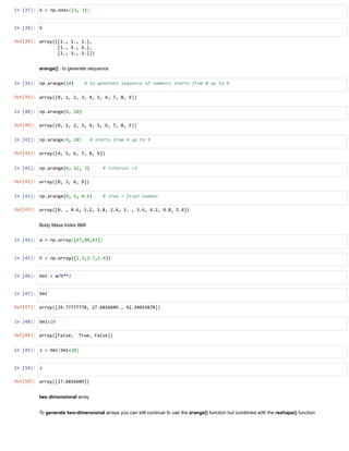 Numpy 01 | PDF