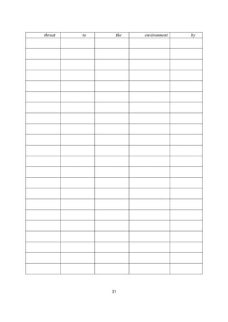 31
threat to the environment by
 