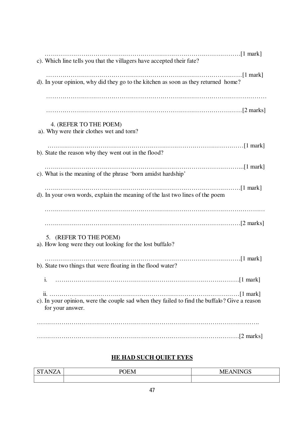 O level directed writing notes