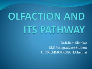 Dr.R.Ram Shankar
M.S.Post graduate Student
UIORL,MMC&RGGGH,Chennai
 