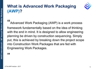 Advanced Work Packaging: Applying Project Controls | PDF