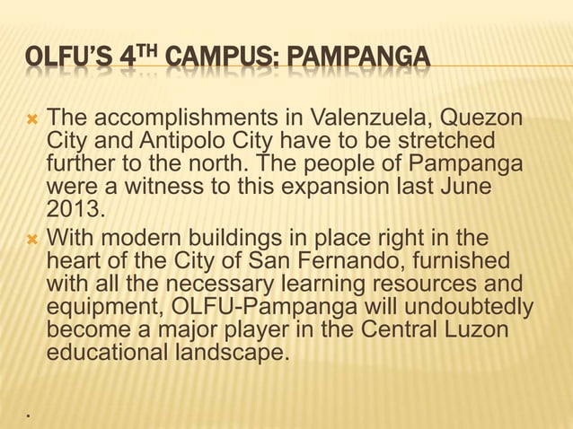 OLFU MISSION,VISSION, HISTORY AND CORE VALUES.pptx | Professional ...