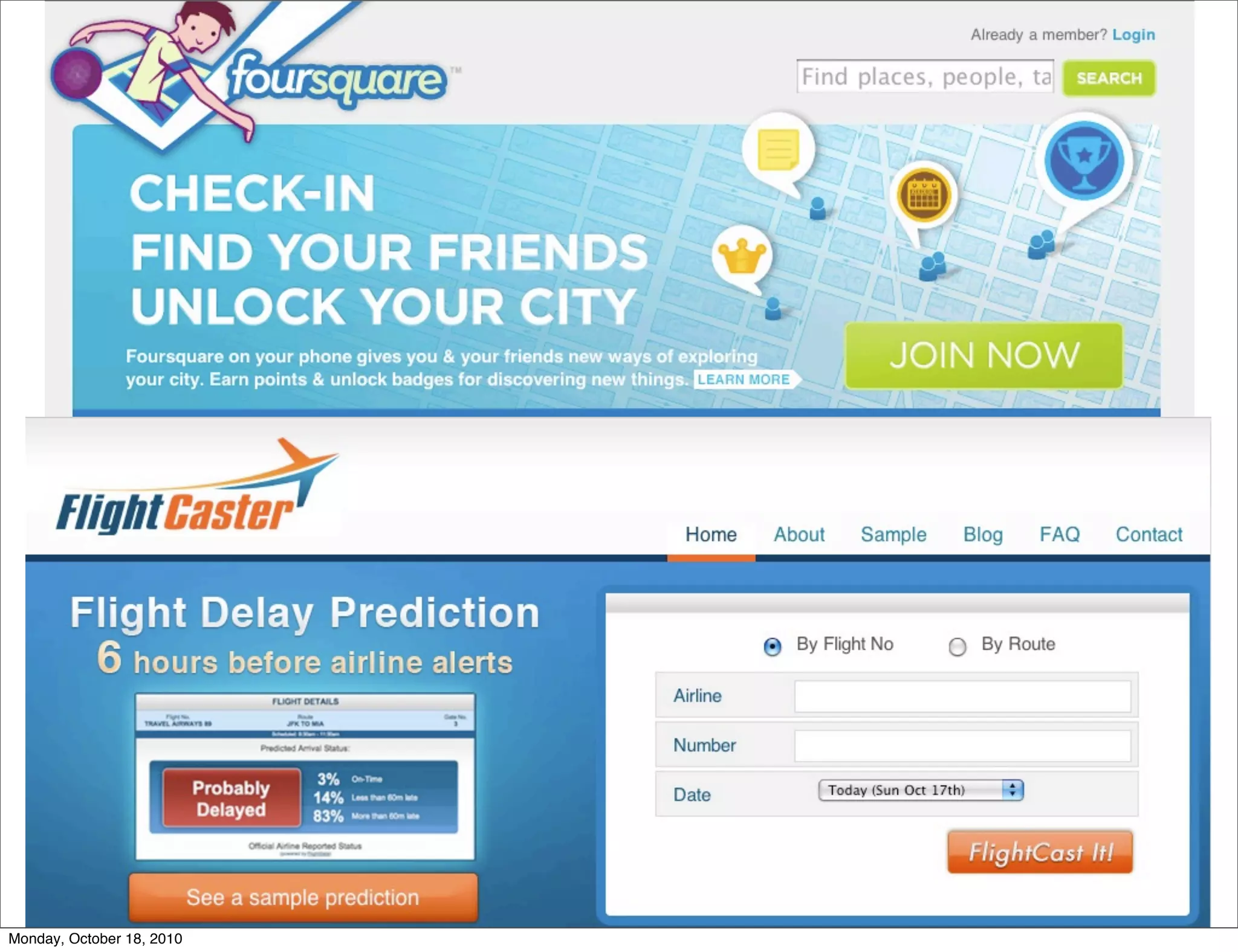 Monday, October 18, 2010
 