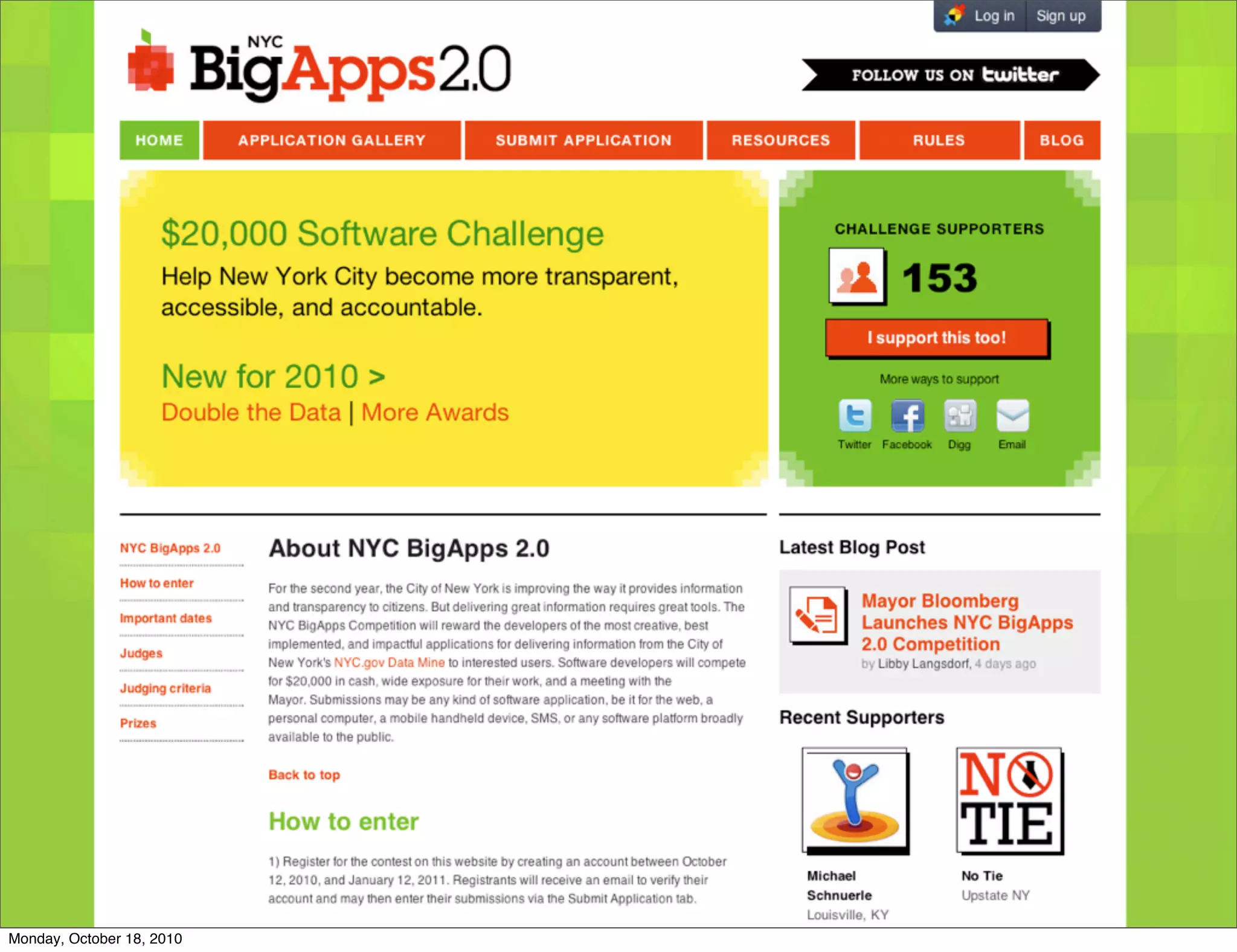 Monday, October 18, 2010
 