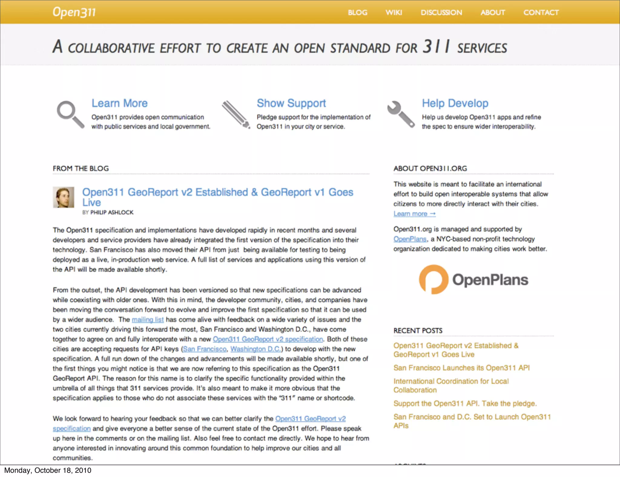 Monday, October 18, 2010
 