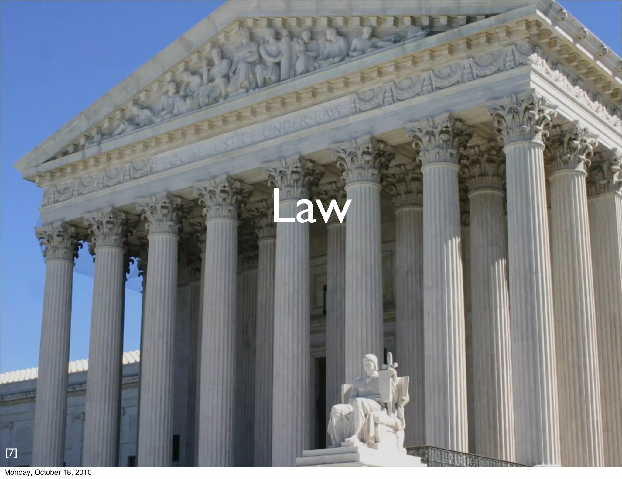 Law



[7]
Monday, October 18, 2010
 