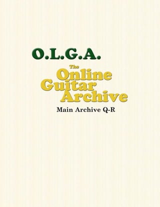 Olga Guitar Chords And Tablature (Q R)