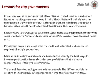  
Lessons	
  for	
  city	
  governments	
  	
  
___________________________	
  
Implement	
  websites	
  and	
  apps	
  th...