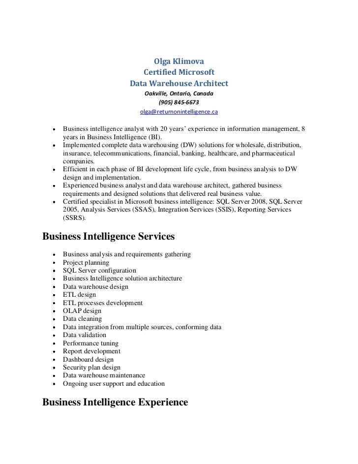 data warehouse developer resumes