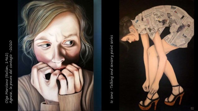 Olga
Marciano
(Italian,
1962)
Agnese,
la
paura
del
contagio
C2020
Io
sono
-Talking
and
sensory
paint
series
 
