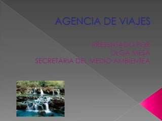 AGENCIA DE VIAJES PRESENTADO POR  OLGA MESA SECRETARIA DEL MEDIO AMBIENTEA  