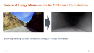 www.luxoft.com
Universal Energy Minimization for MRF-based Formulations
Depth map retrieving based on synchronized stereo pair – Energy minimization
 