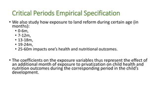 Land Reform and Child Nutrition: Evidence from Kyrgyzstan