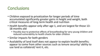 Land Reform and Child Nutrition: Evidence from Kyrgyzstan