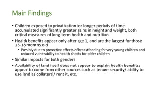 Land Reform and Child Nutrition: Evidence from Kyrgyzstan