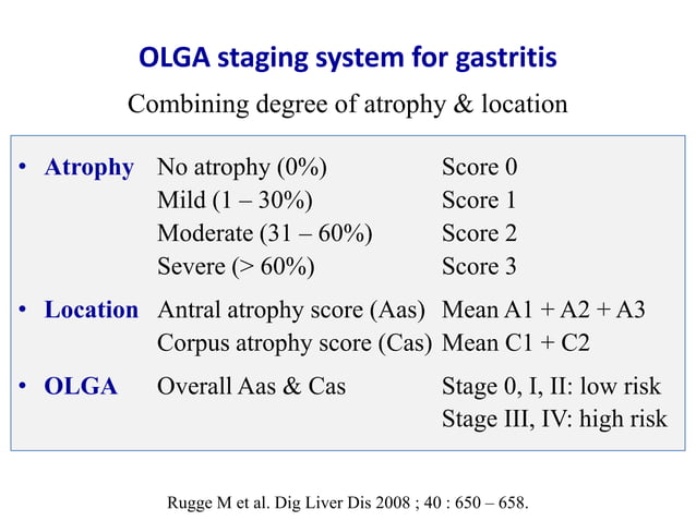 Olga staging system for diagnosis of gastritis | PPT