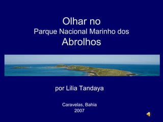 Olhar no Parque Nacional Marinho dos Abrolhos por Lilia Tandaya Caravelas, Bahia     2007 