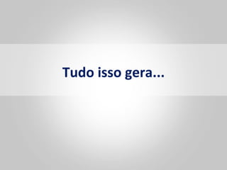 Tudo	
  isso	
  gera...
                      	
  
 