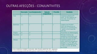 OUTRAS AFECÇÕES - CONJUNTIVITES
 