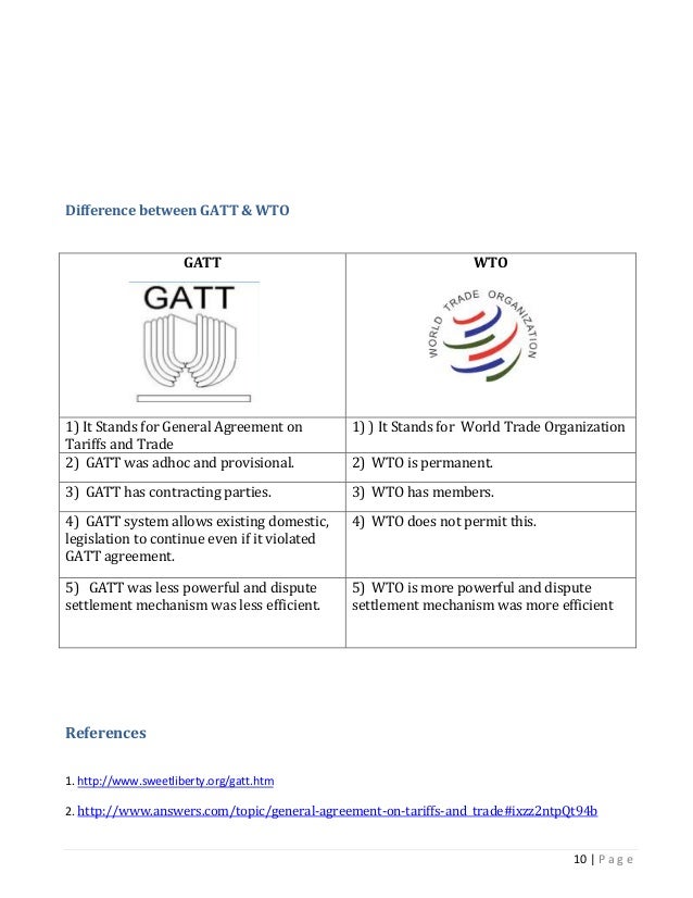 wto and gatt wto and gatt