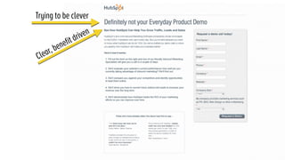 Trying to be clever
Clear, beneﬁt driven
 