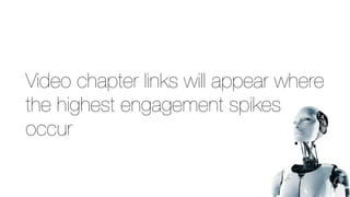 Video chapter links will appear where
the highest engagement spikes
occur
 