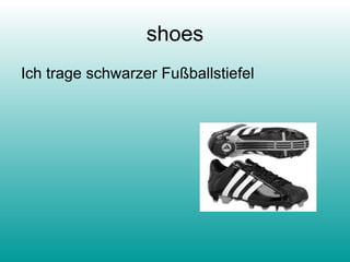 shoes Ich trage schwarzer Fußballstiefel 