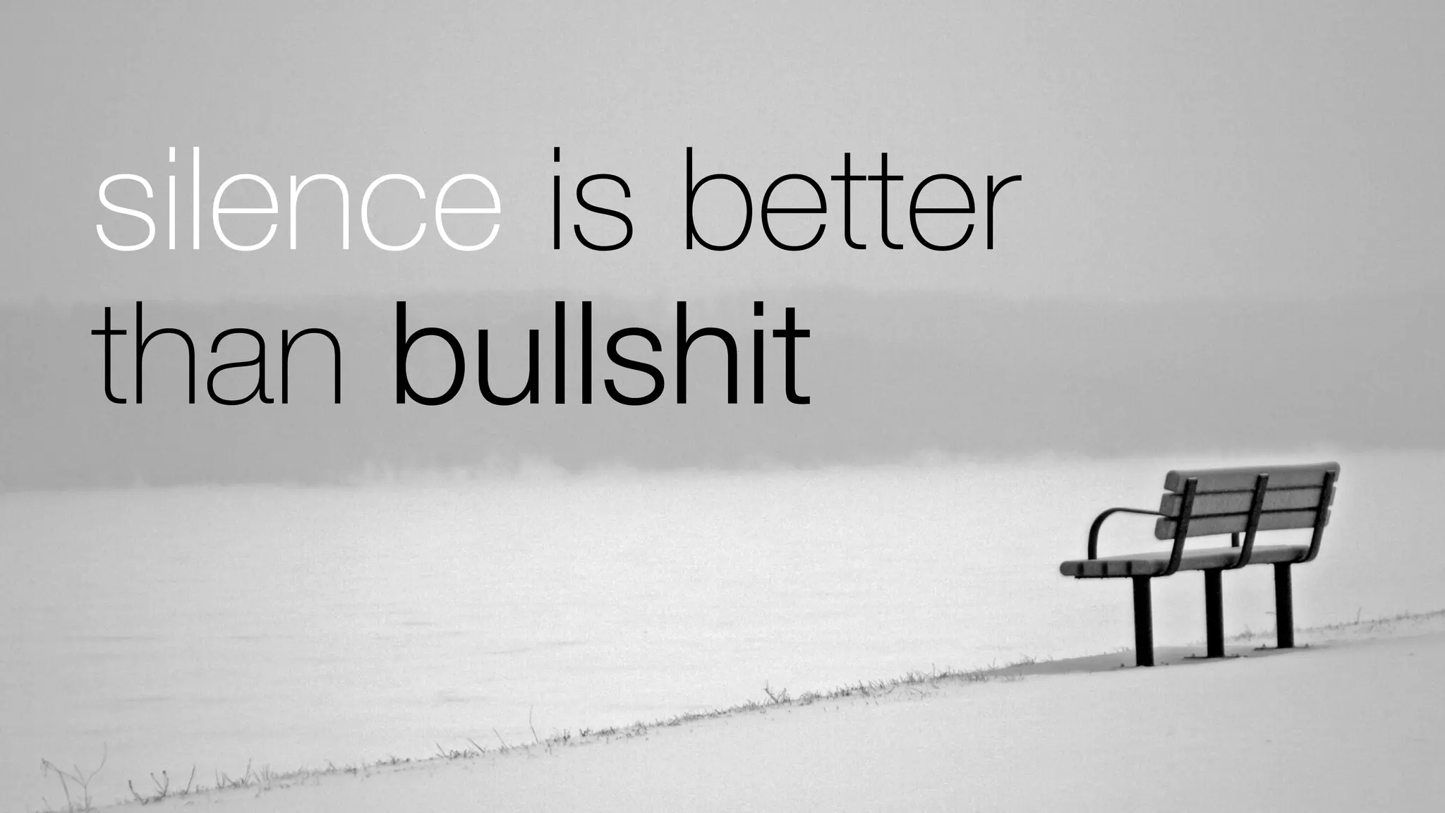 silence is better
than bullshit
 
