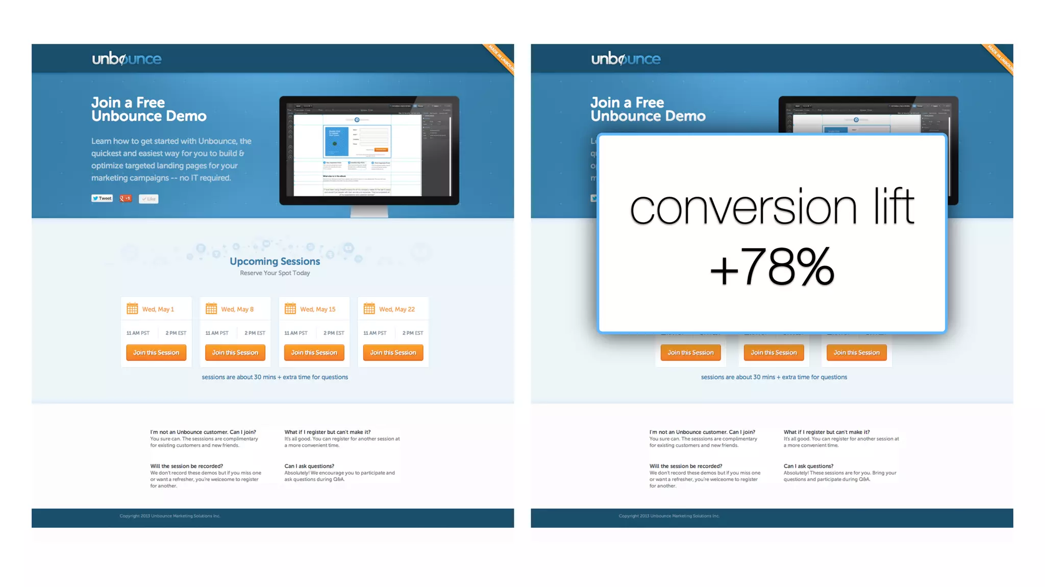 conversion lift
+78%
 