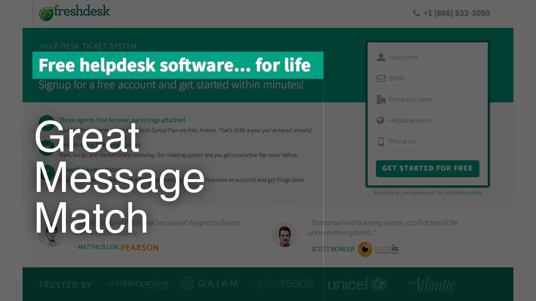 Great!
Message!
Match!
 