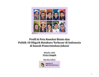 1
Profil & Peta Koneksi Bisnis dan
Politik 10 Oligark Batubara Terbesar di Indonesia
di bawah Pemerintahan Jokowi
Ditulis oleh
Viriya Singgih
04/02/2022
 