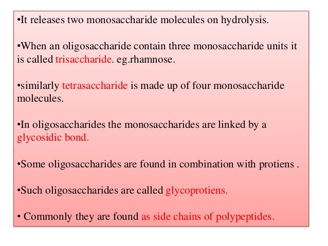 Oligo and polysaccharides