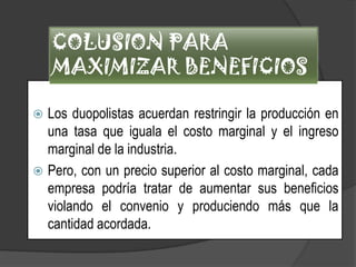 Equilibrio de NashEl concepto de solución más aplicado es el del equilibrio de Nash: una situación en la que ningún jugador puede mejorar su ganancia o utilidad dada la estrategia del resto de participantes.Si las "curvas de reacción" de todas las empresas se cruzaran en algún sitio, ese conjunto de decisiones para todas las empresas implicadas implicaría el "Equilibrio del Juego", porque todas las empresas estarían a la vez haciendo lo mejor para sí mismas dado lo que están haciendo el resto de las empresas. Esto es lo que se conoce como Equilibrio de Nash.