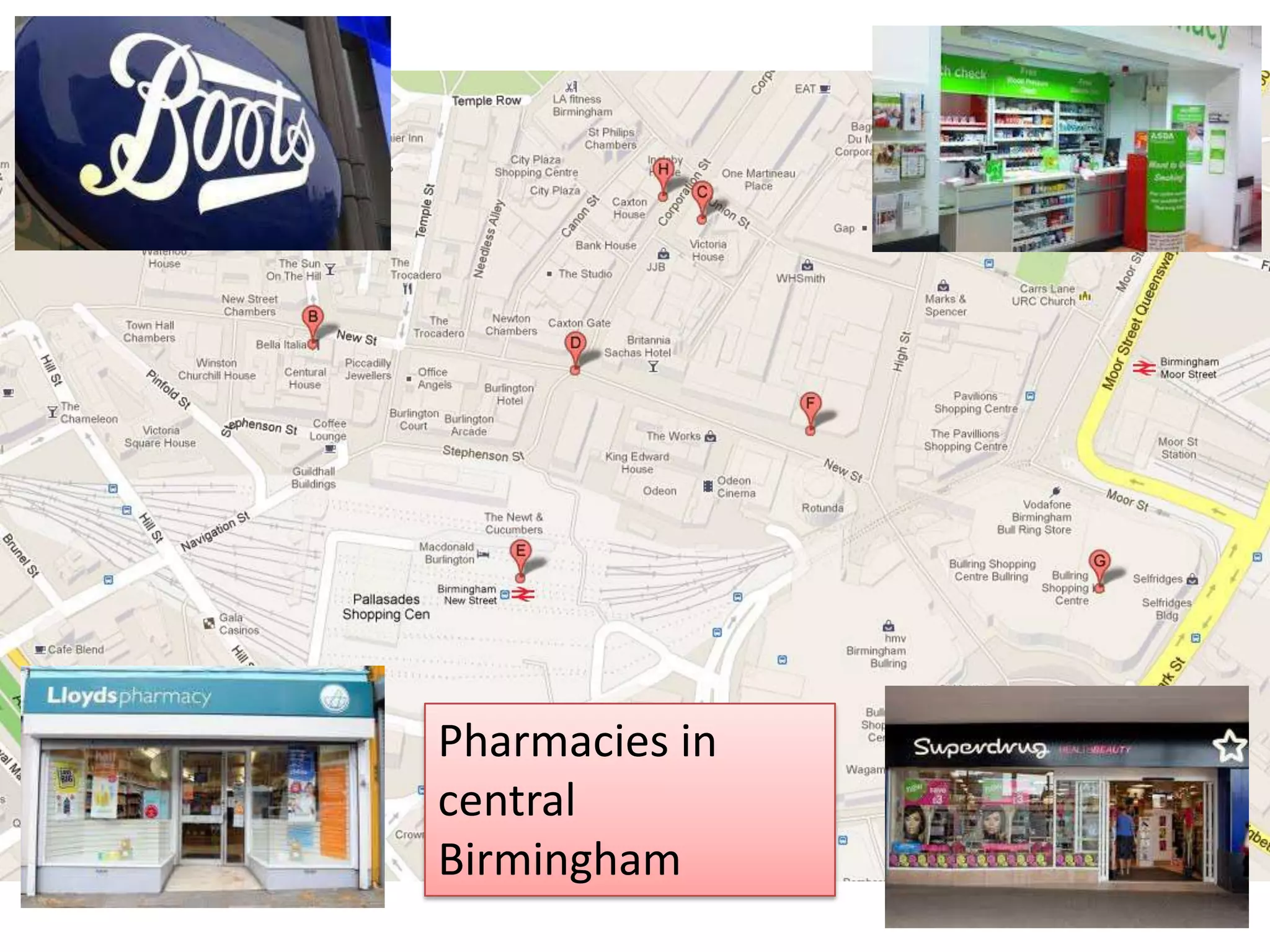Pharmacies in Bristol
Pharmacies in
central
Birmingham
 