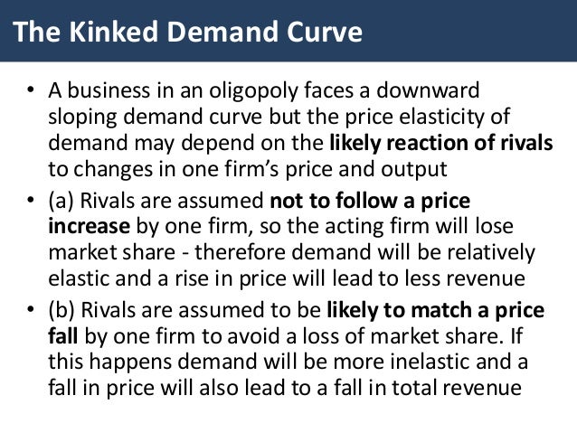 Oligopoly The Kinked Demand Curve