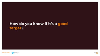 114
#BrightonSEO @olidigital
How do you know if it’s a good
target?
 