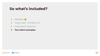5
#BrightonSEO @olidigital
So what’s included?
● 138 slides 😅
● Tricky math - 13 trillion / 15
● Facts about sneezing
● Two client examples
 