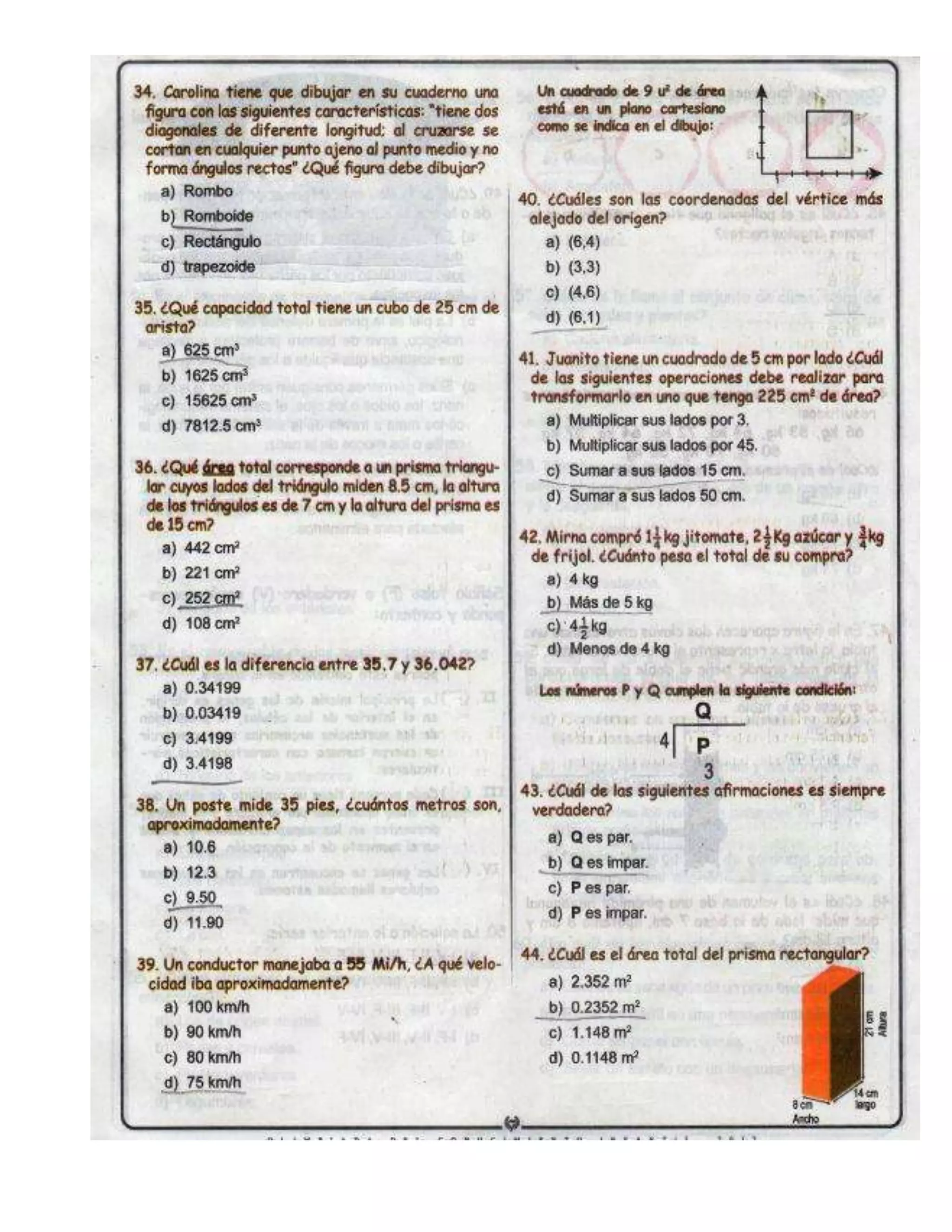 OLIMPIADA DEL CONOCIMIENTO 6° grado