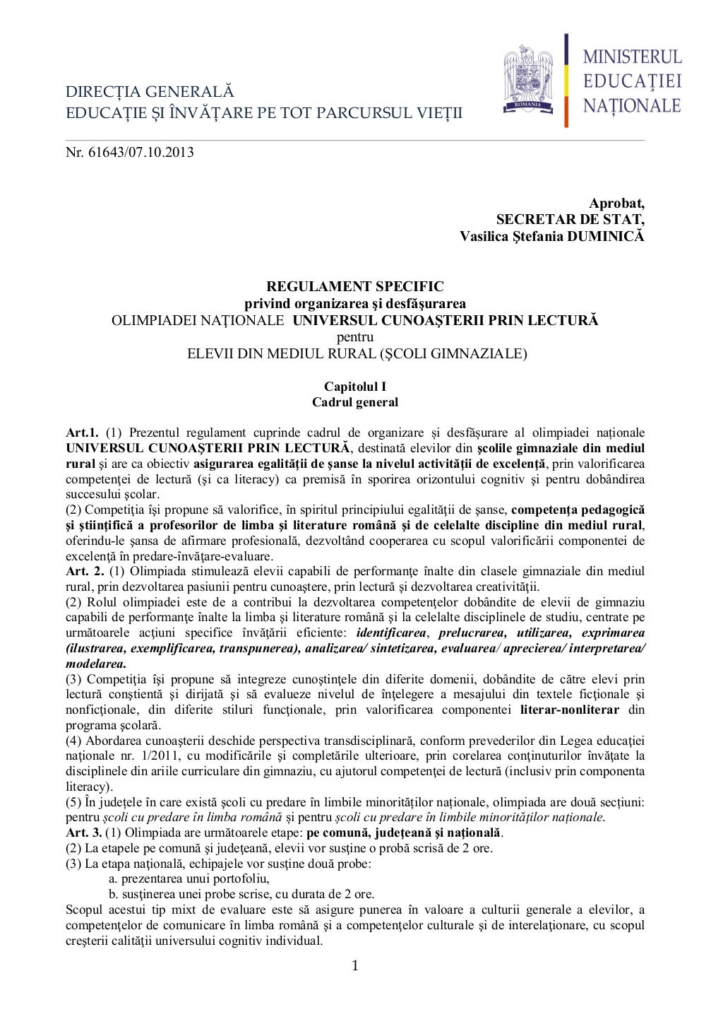 Olimpiada universul cunoasterii prin lectura word