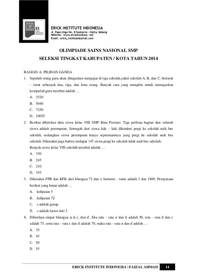 Jawaban Dari Soal Saya Punya 210 Kelereng Satunya Hilang