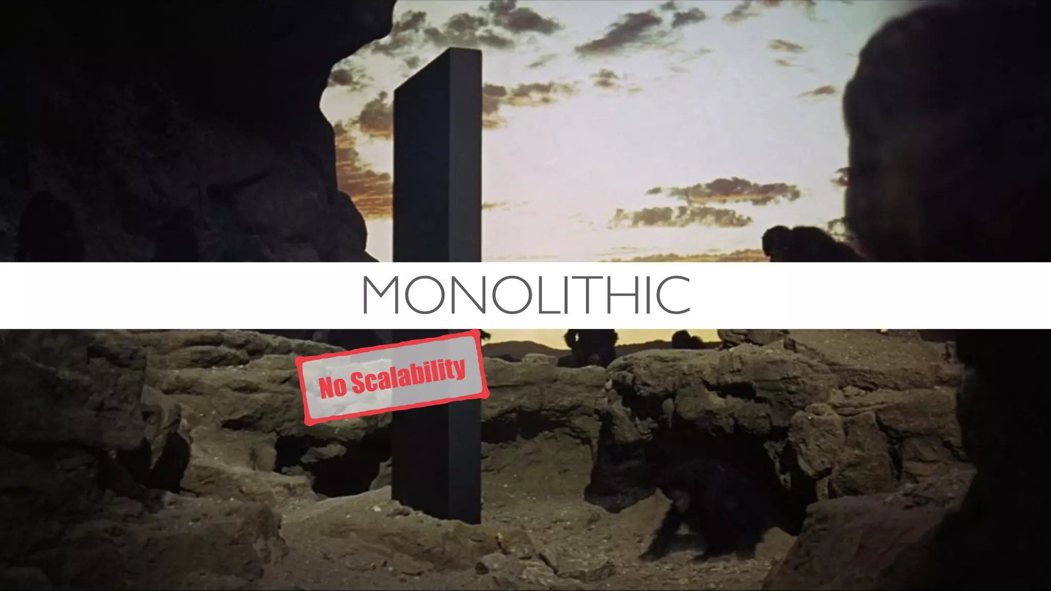 MONOLITHIC
No Scalability
 