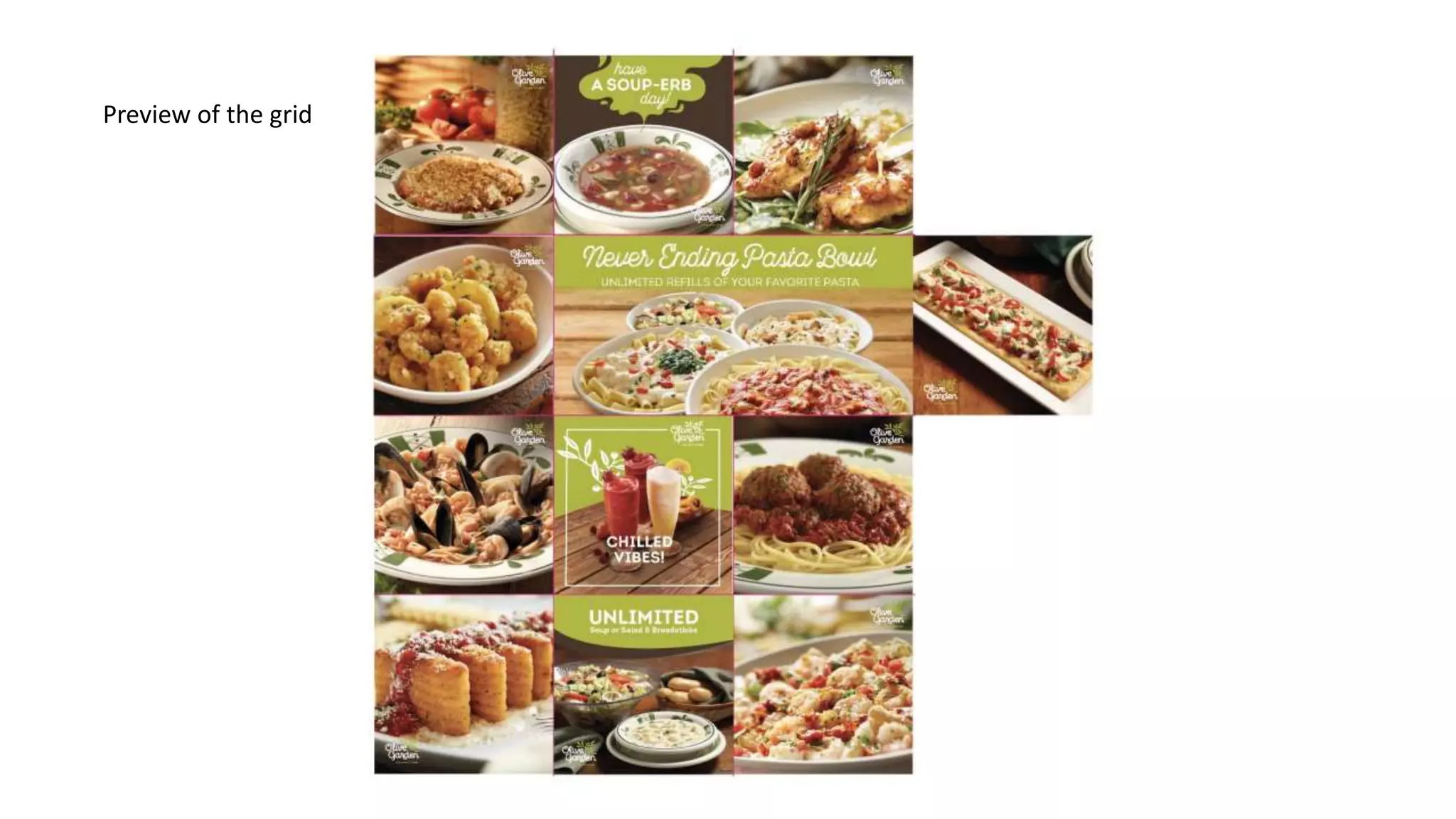 Content Calendar for Olive Garden Italian Restaurant PPT