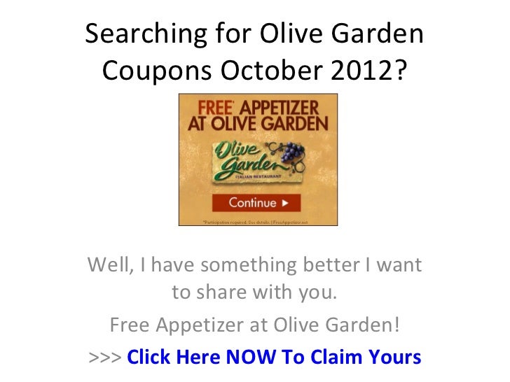 To go olive garden coupon