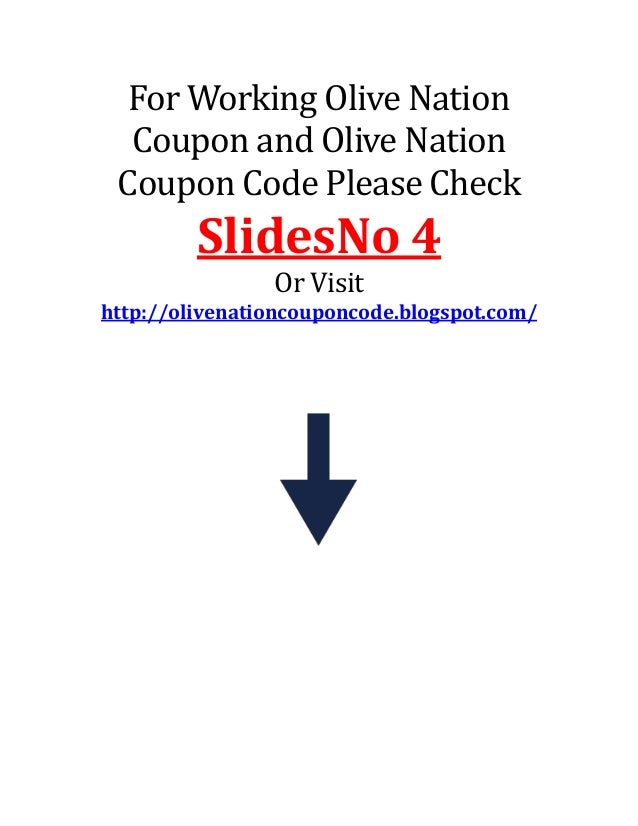 Olive Nation Coupon Code